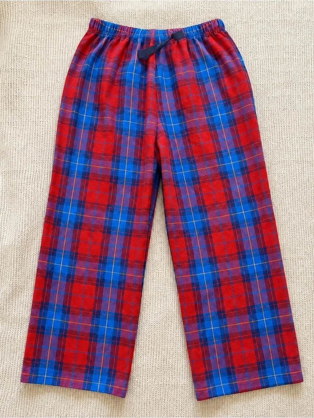 Old Navy Kids Red Blue Plaid Pajama Pants L 10–12